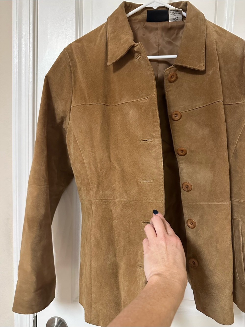 Vintage Spiegel Women's 100% Leather Button-Front Jacket in Camel 🐪 - Picture 4 of 14